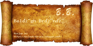 Belágh Brúnó névjegykártya